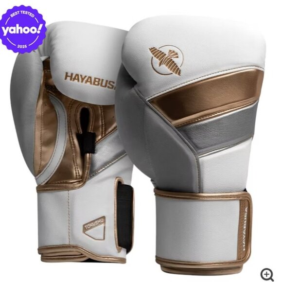 Hayabusa T3 Tokushu Gold and White Boxing Gloves 14 oz - Picture 1 of 6